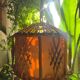 Hanging bamboo lamp with chinoiserie details by Louis Sognot, France, 1950.