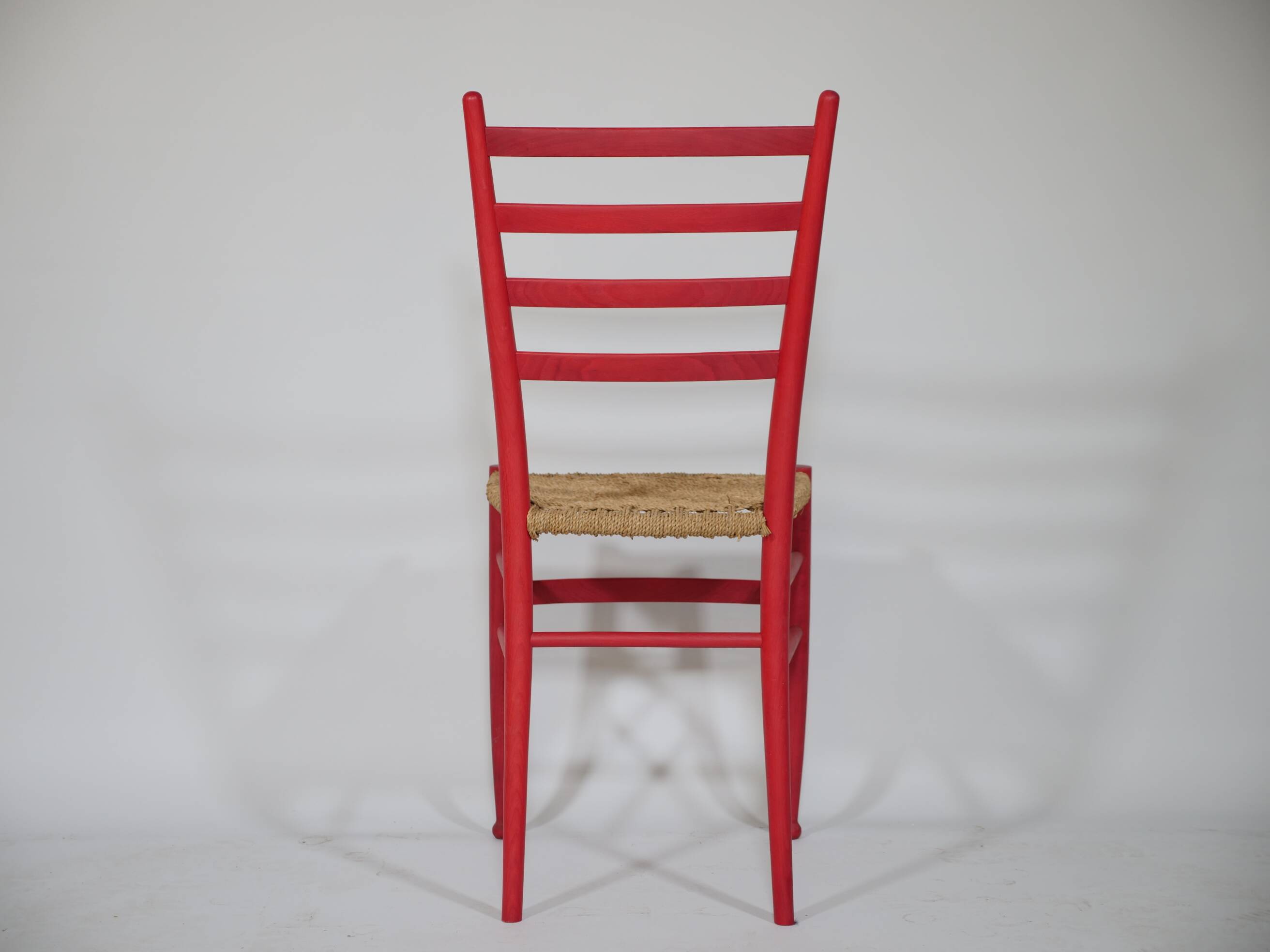 B&B Italy Wicker Chairs Table Colorful Mid-Century Design 60s 70s, Set of 5