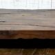 pair long coffee table solid wood brutalist