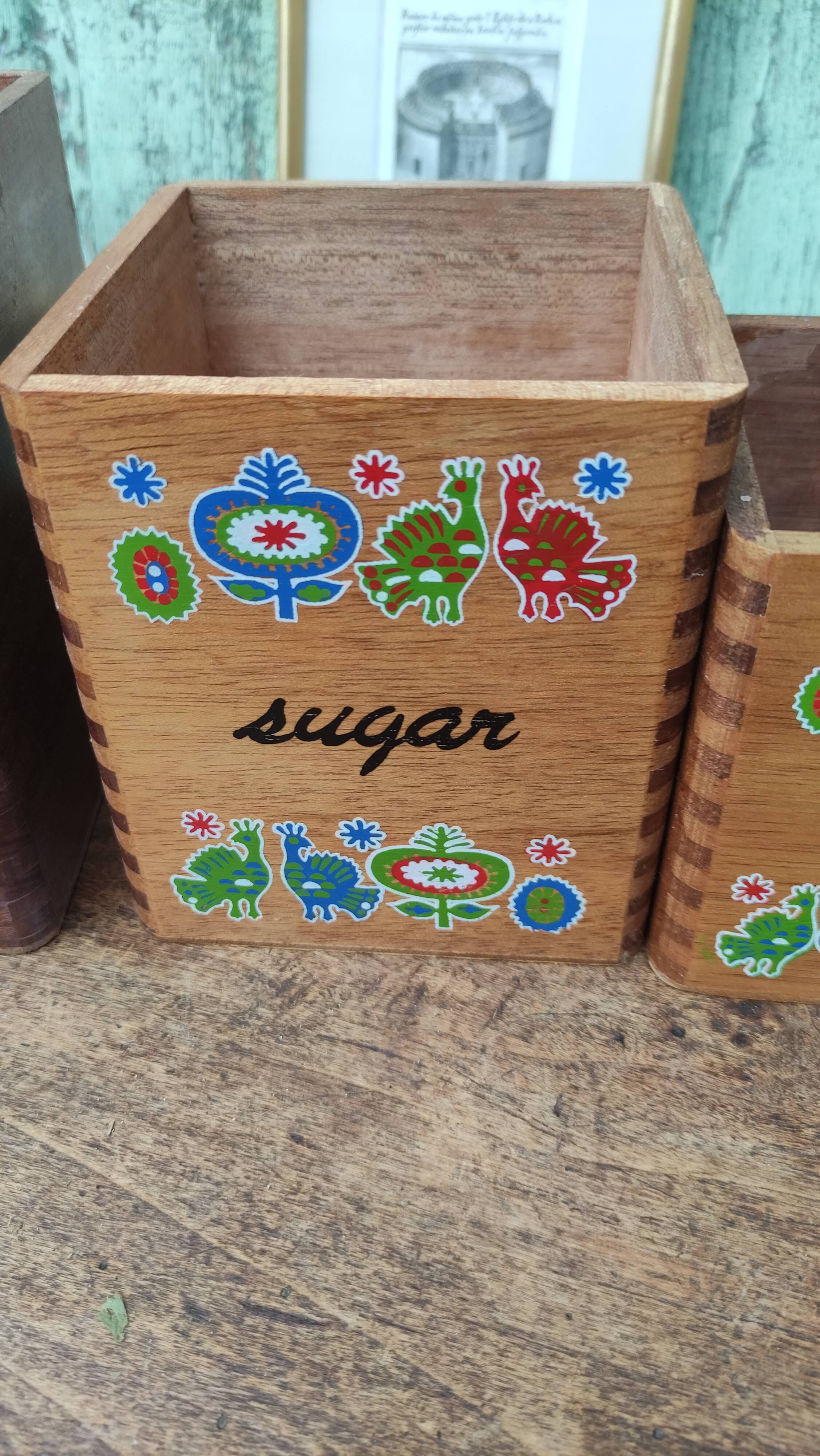 Pots à épices en bois français et anglais