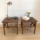 Paire de chevets vintage en rotin