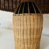 Wicker mushroom lamp