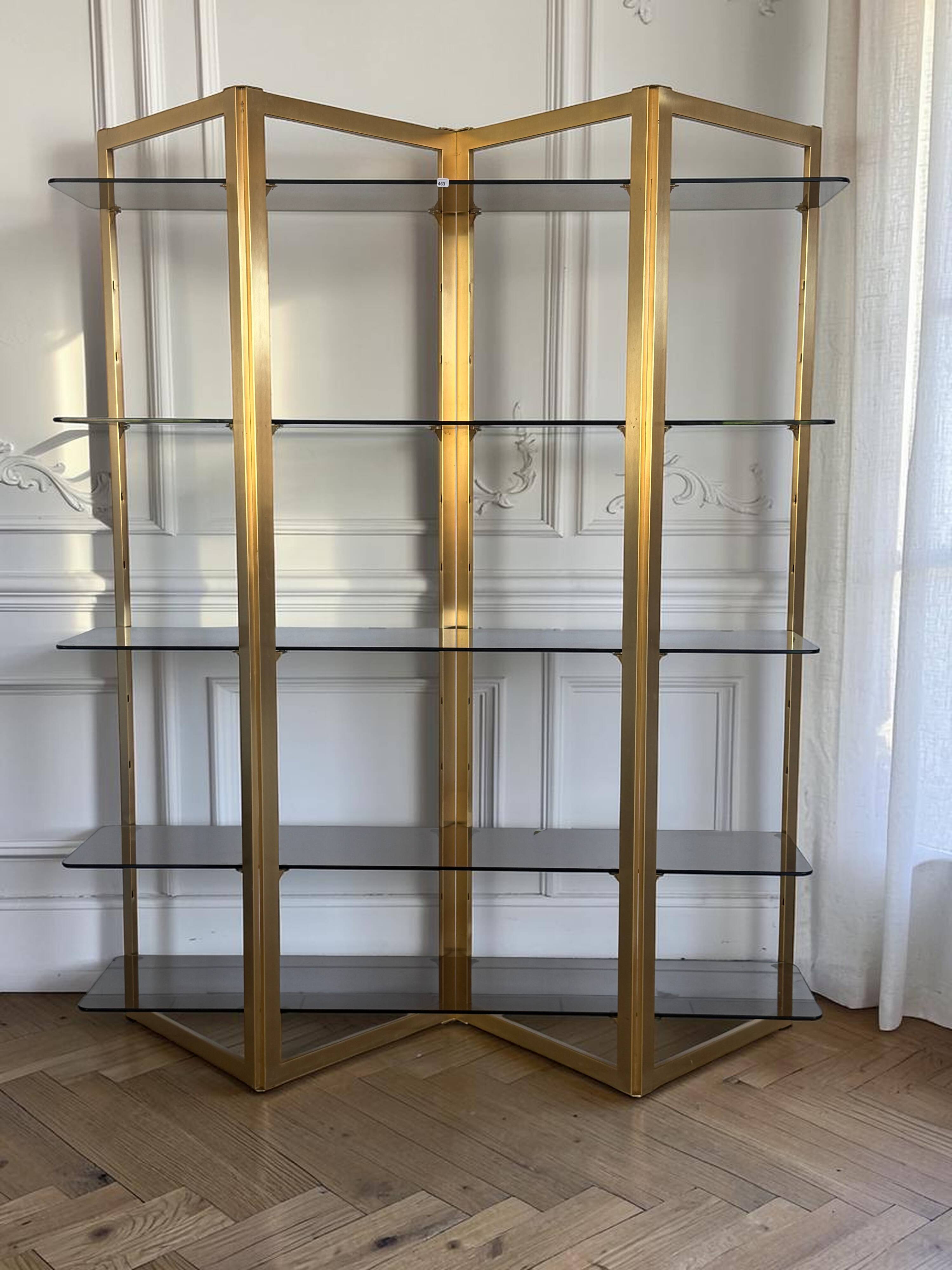 1970s "ARTELANO" SHELF FOR ROCHE BOBOIS IN THE FORM OF A SCREEN