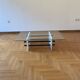 1980s White Marble Rectangular Coffee Table Postmodern Glass
