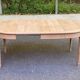 Round dining table Louis Philippe stripped in raw solid cherry wood Italy
