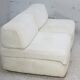 Sofa formed by 2 heaters. Foam, velvet "cream". Steiner. France, Circa 1970