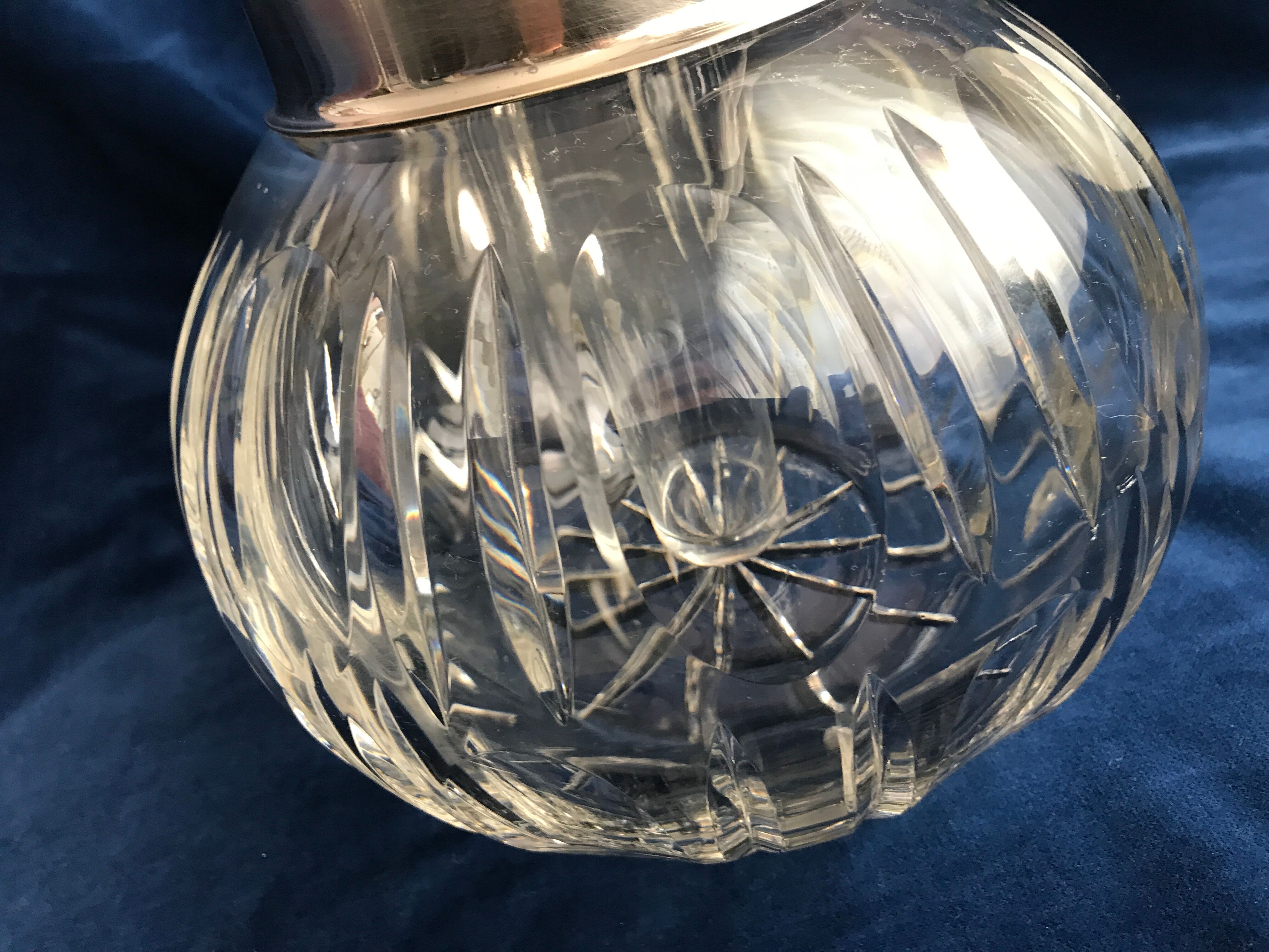 Old crystal orangeade decanter