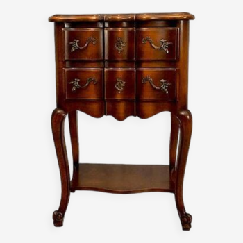 Curved bedside table in “Louis XV” style