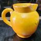 vintage ceramic water jug yellow Vallauris h10cm