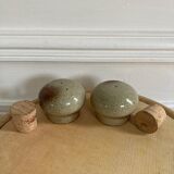Vintage stoneware salt and pepper shaker