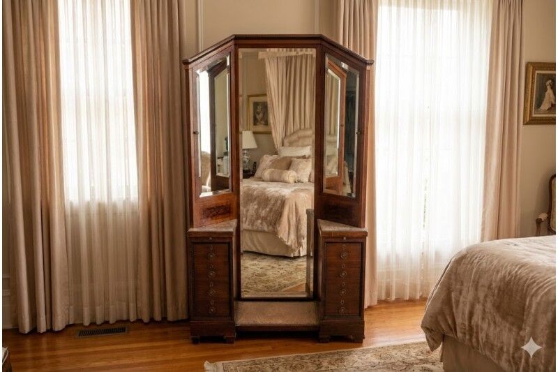 Antique dressing table from the 1920s, Poland.