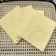 set of 4 monogrammed napkins EL yellow shades