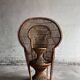 Set of 2 Emmanuelle rattan armchairs — natural beige rattan with black accents, large & small