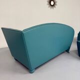 Living room sofa and armchair Atlantis design from the 90s by Wittmann vintage