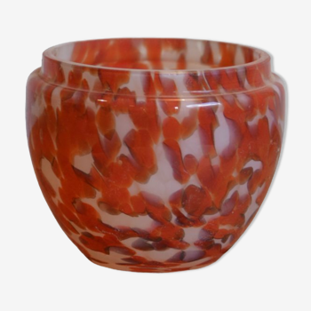 Orange glass jar