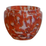 Vase en verre orange