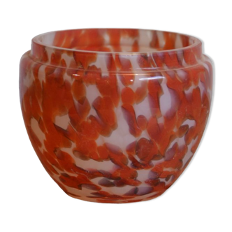 Vase en verre orange