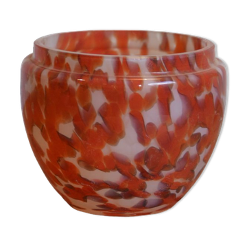 Vase en verre orange