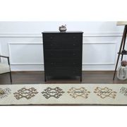1970s Vintage Turkish Hand-Knotted Wool Cotton Beige Runner Rug 87x366