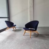Set of two mid century lounge or cocktail chairs by Theo Ruth for Artifort