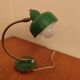 Vintage Scandinavian Art Deco desk lamp from the 40s, golden brass, retro, moon shape, swan neck