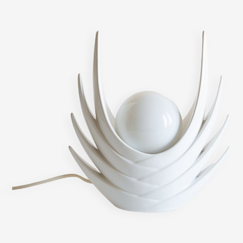 Lampe de forme organique en céramique blanche, Italie, Années 70