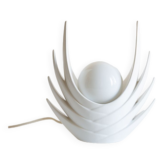 Organic white ceramic lamp, Italy, 70s