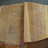 Vintage 1960s Danish Modern Oak Nightstands, Henning Kjærnulf Baroque style