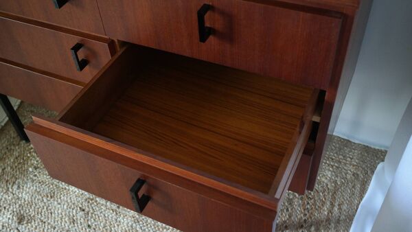 Commode coiffeuse Danoise en teck vintage 1960