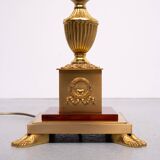 Lampadaire Empire en bronze doré, France, années 1950