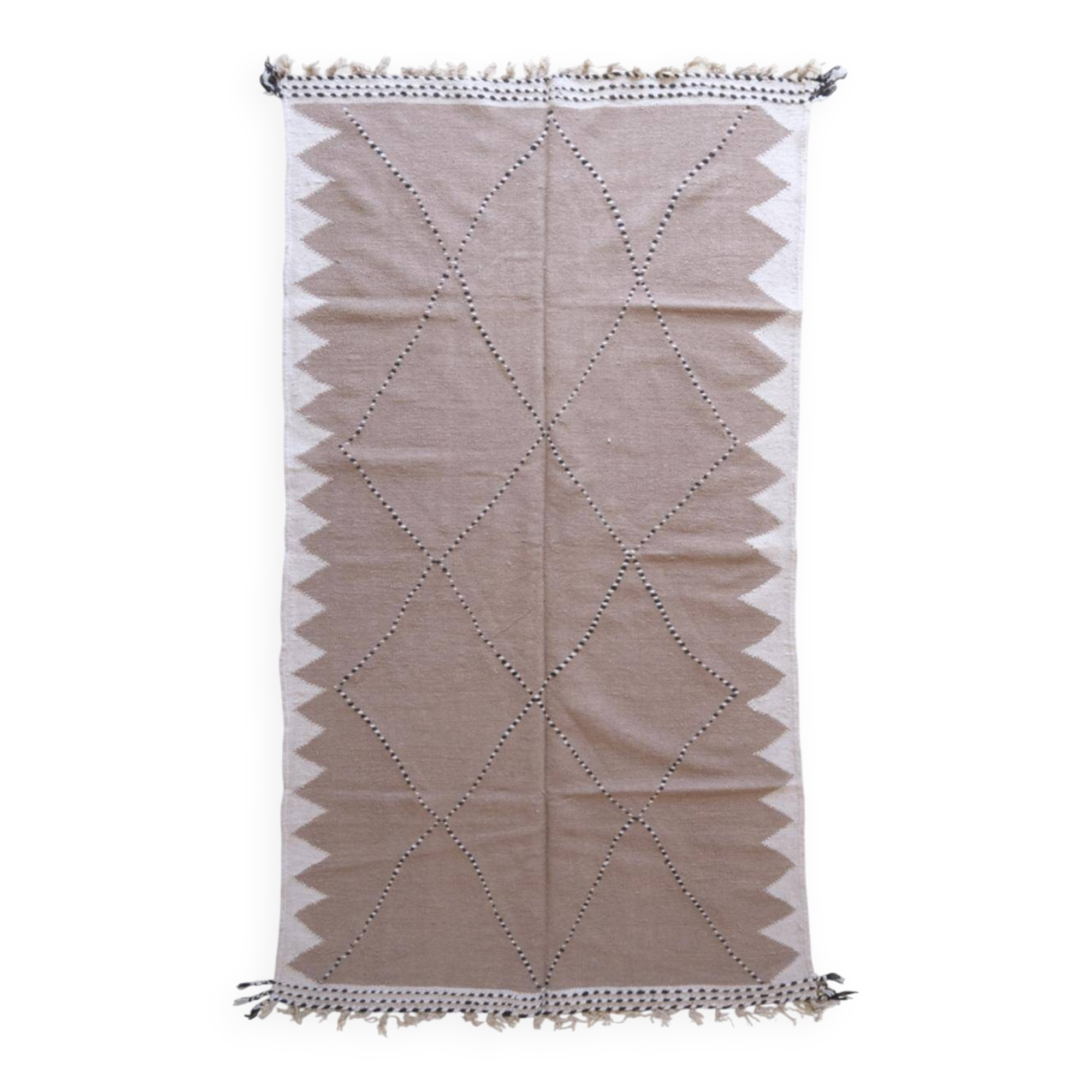 Tapis Kilim Beige - 10.1 x 5.9 ft