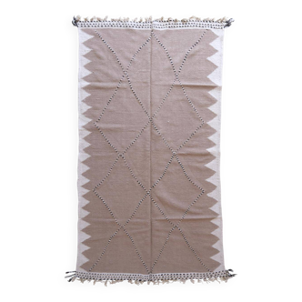 Beige Kilim Rug - 10.1 x 5.9 ft