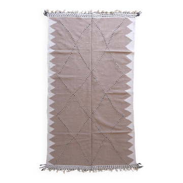 Beige Kilim Rug - 10.1 x 5.9 ft