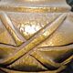 Antique Louis XVI style gueridon with veined marble, painted and patinated gilded wood.