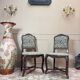 Armand henry pair of natural wood chairs stamped from the regency period