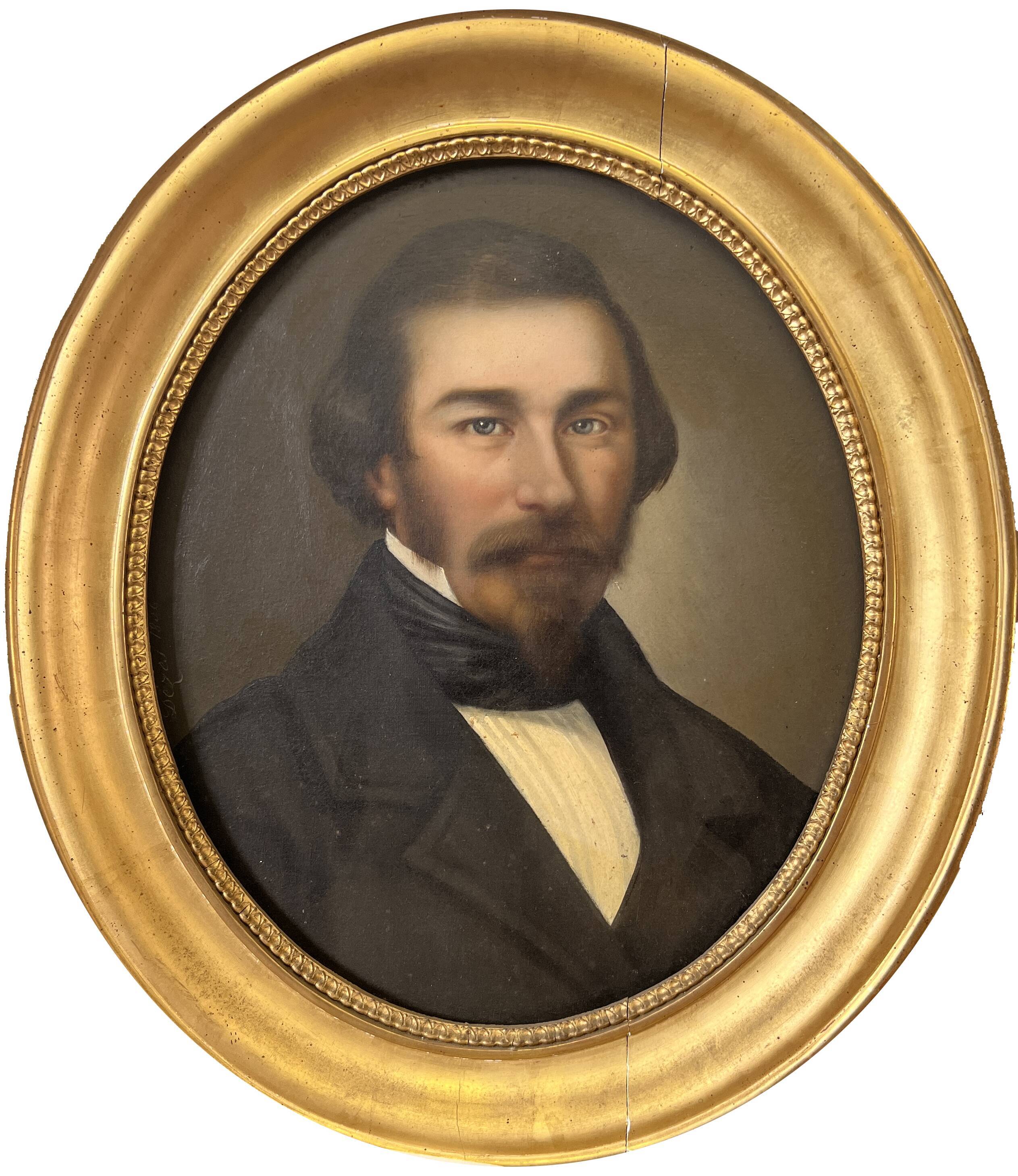 French school - oval portrait