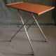 Danish teak and aluminium adjustable wine table, 1960s