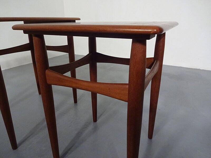 Danish Teak Nesting Tables, 1960s, Set of 2