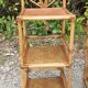 Pairs of bedside tables 3 shelves in vintage rattan