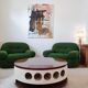 lacquered wood bar/coffee table - Italy 70s