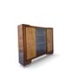 Striking Art Deco birch wood sideboard