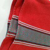 Vintage Basque set: square tablecloth & 7 napkins, 1960s