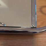 Coat rack with 4 hooks, mirror, chrome metal