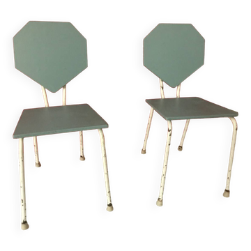 Paire de chaises enfants vintage