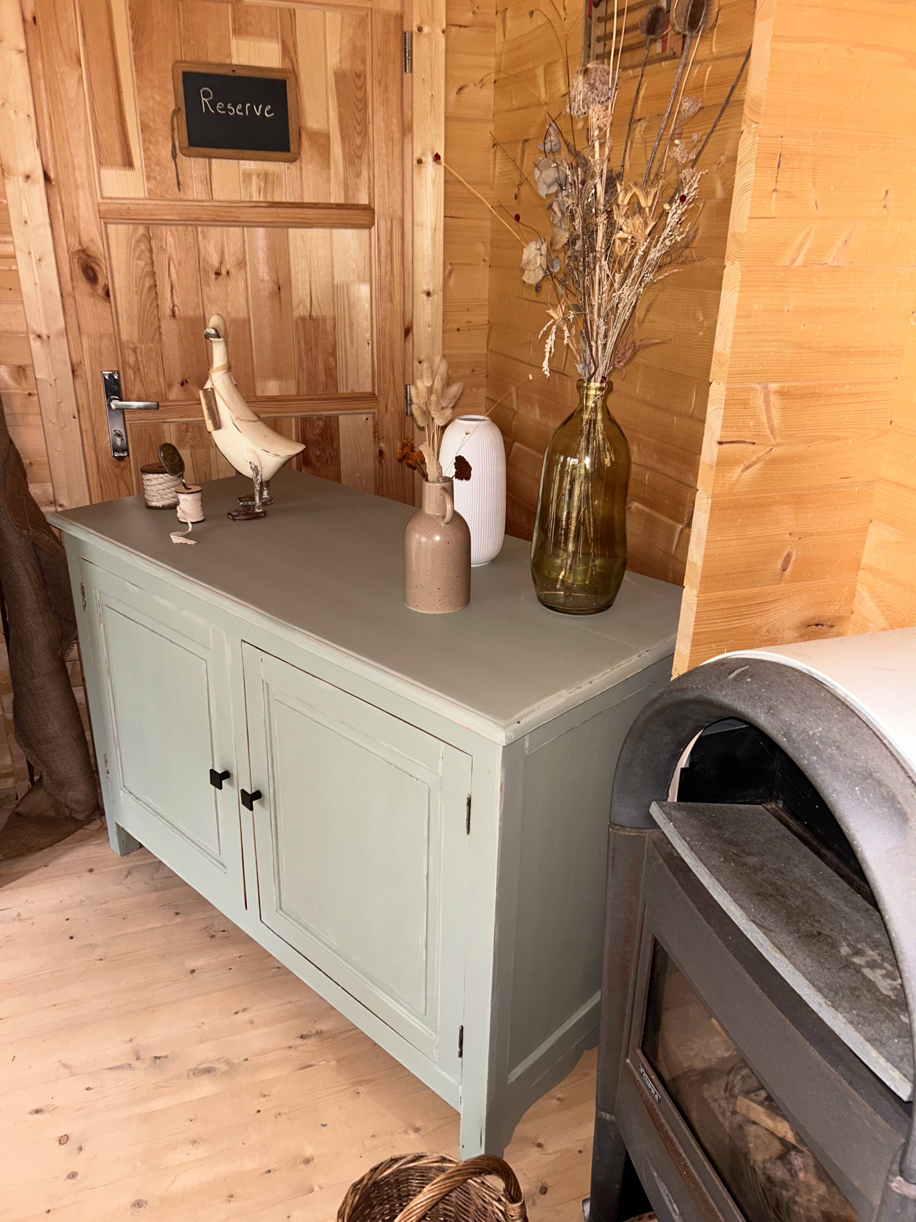 Renovated solid wood sideboard