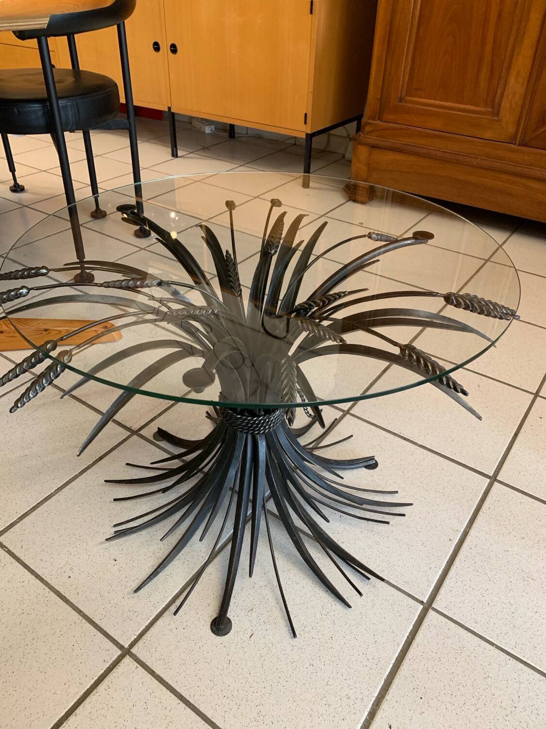 Robert Goosens CocoChanel Cornflower Coffee Table Circa 1970