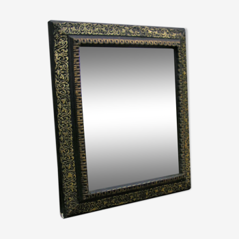 Napoleon III mirror in repelled brass