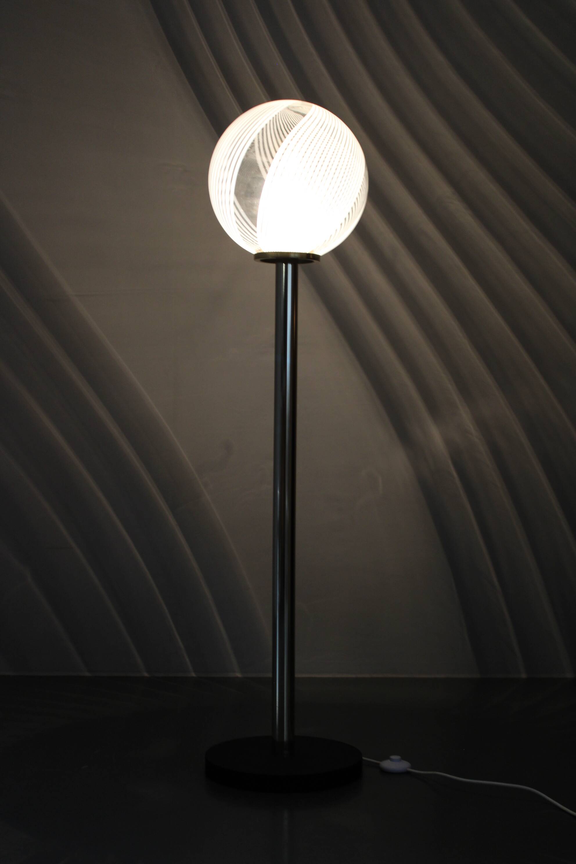 1970s Italian Glass Floor Lamp