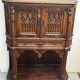 Gothic oak buffet cabinet - 19th century