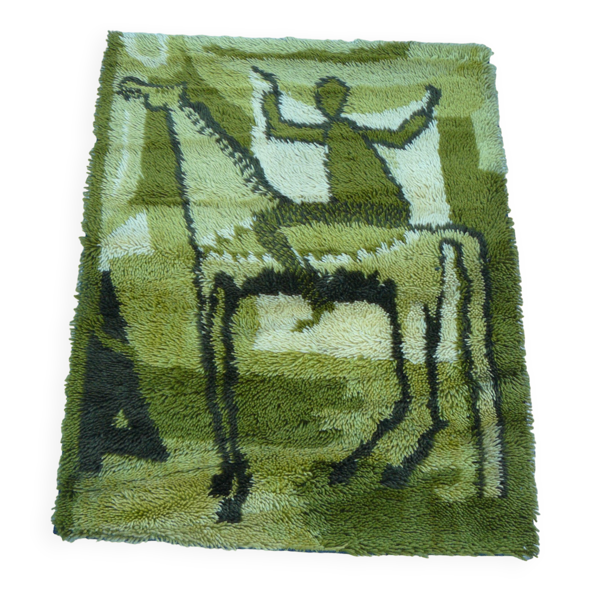 Scandinavian design wall tapestry 1960 Age Vægrya